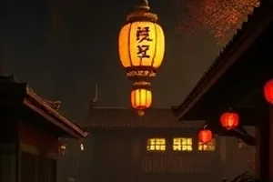 动画《像素迷城》封面，像素街区的霓虹招牌