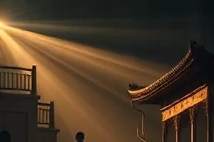 动画《机械花园》封面，机器人修剪花丛